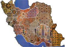 Iran Map - Persian Carpet