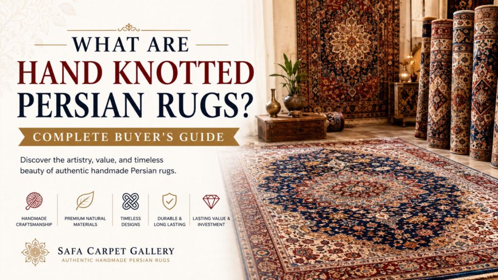 Hand Knotted Persian Rugs handcrafted by master artisans using premium wool and silk with traditional weaving techniques.