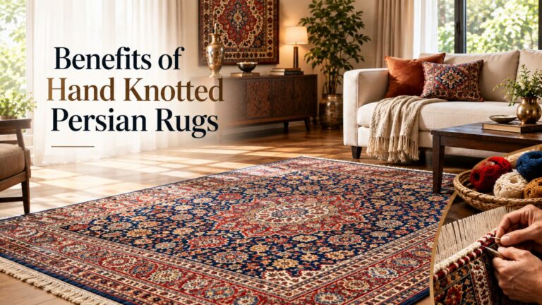Hand knotted Persian rugs showcasing traditional craftsmanship and detailed designs